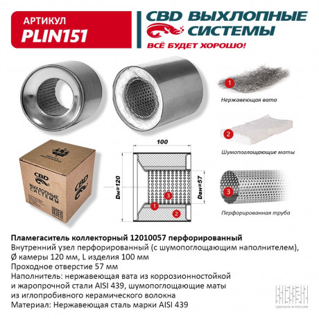 Пламегаситель коллекторный PLIN151